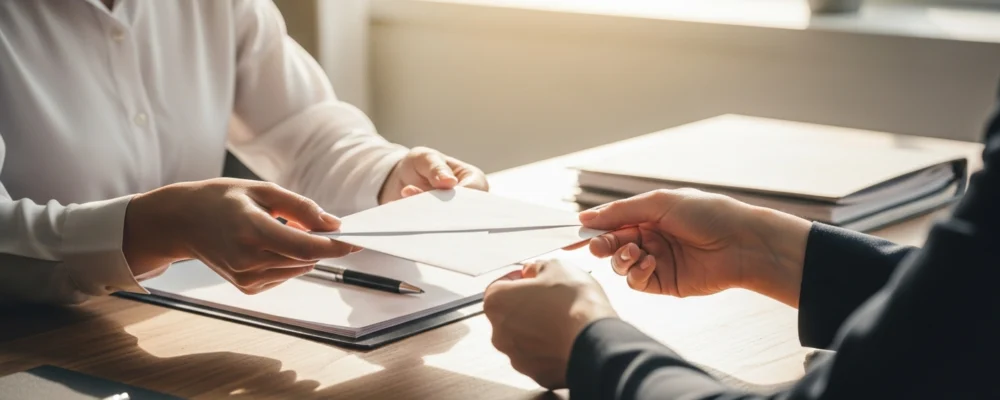 lettre de démission remise en main propre