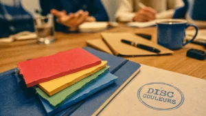 Management par les couleurs DISC : rouge jaune vert bleu