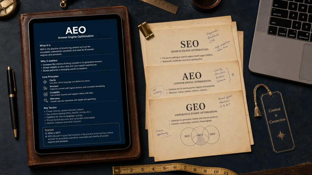 Options AEO PME sans équipe marketing : prioriser l’existant avant les outils