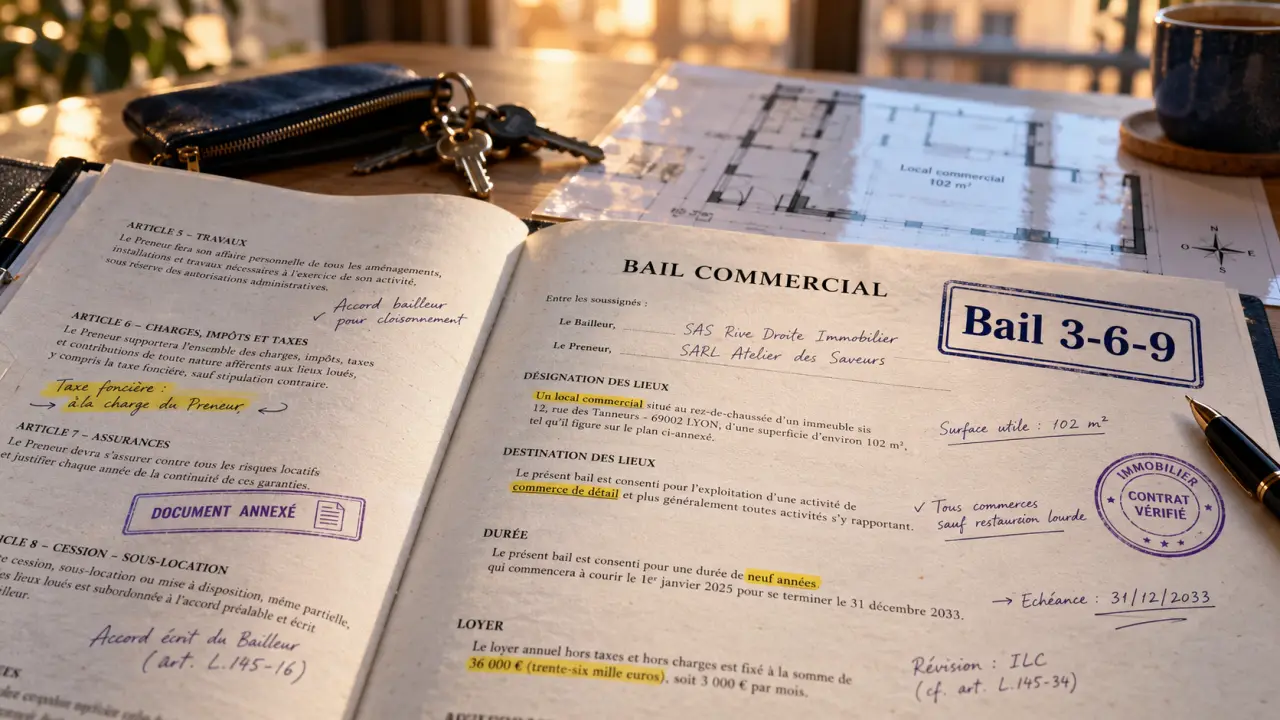 Bail commercial modèle : dossier de bail commercial ouvert