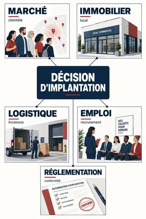 Stratégie d’implantation d’entreprise : les cinq critères pour comparer un emplacement
