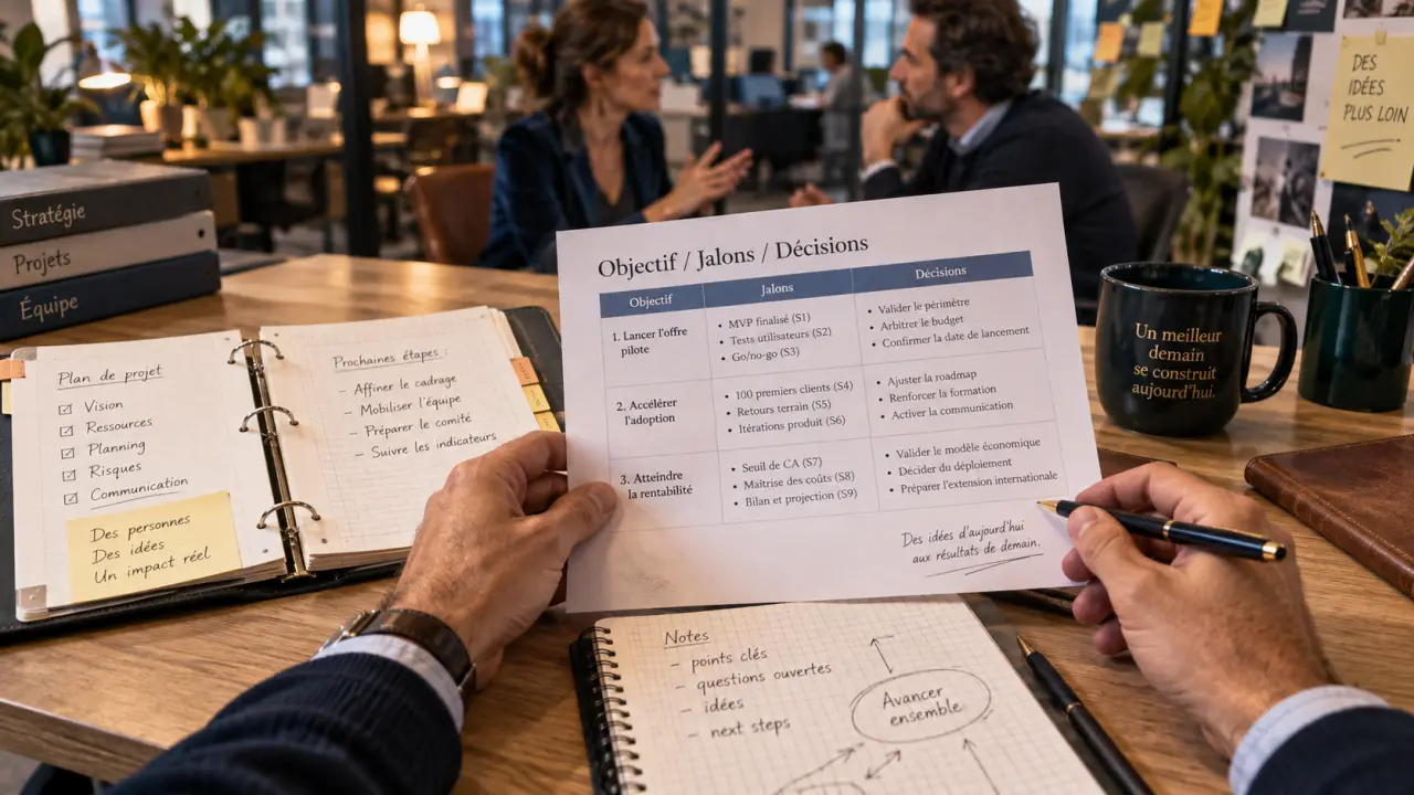 Management délégatif : manager et équipe, objectif et jalons