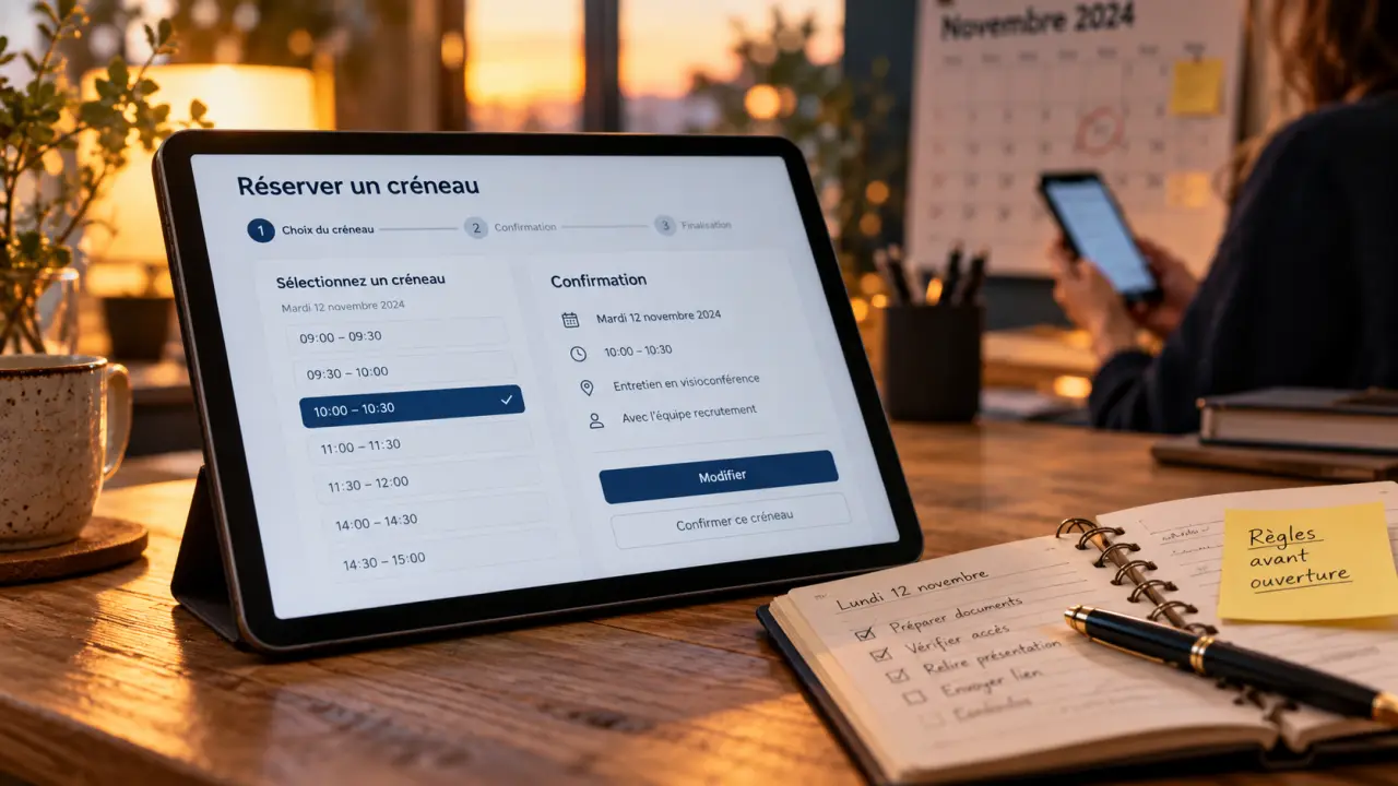 Automatisation rendez vous : agenda et réservation à modifier