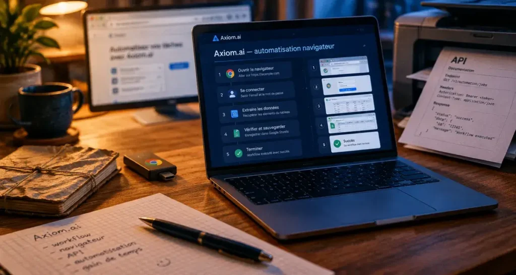Axiom ia automatise Chrome sur ordinateur portable