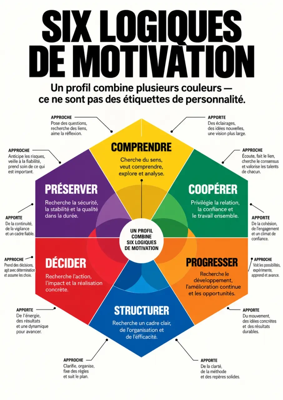 Management Drives : les six couleurs et leurs logiques de motivation au travail